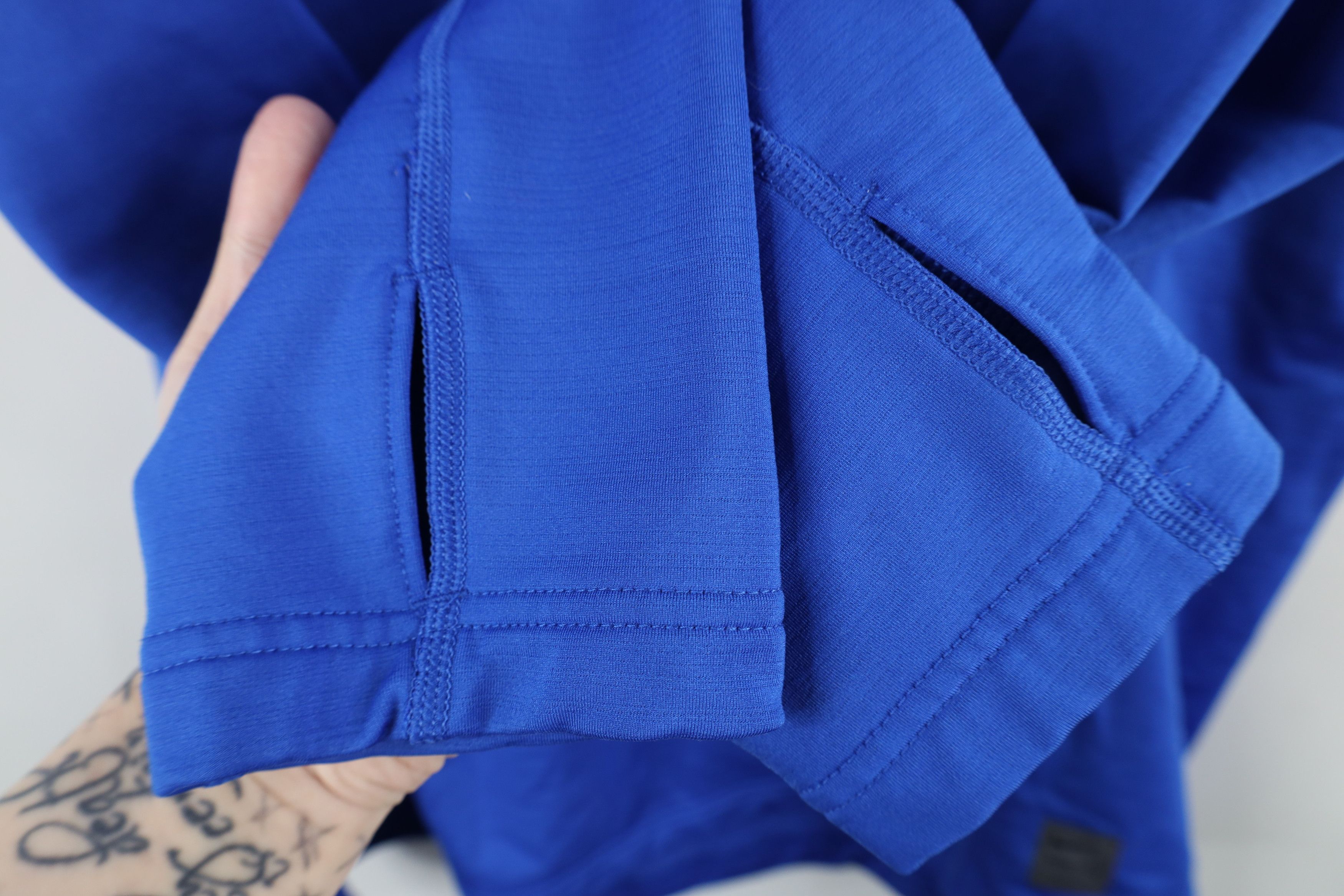 Nike × Vintage Nike Pro Combat Hyperwarm Fleece Lined Half Zip Sweater Blue Size US L / EU 52-54 / 3 - 7 Thumbnail