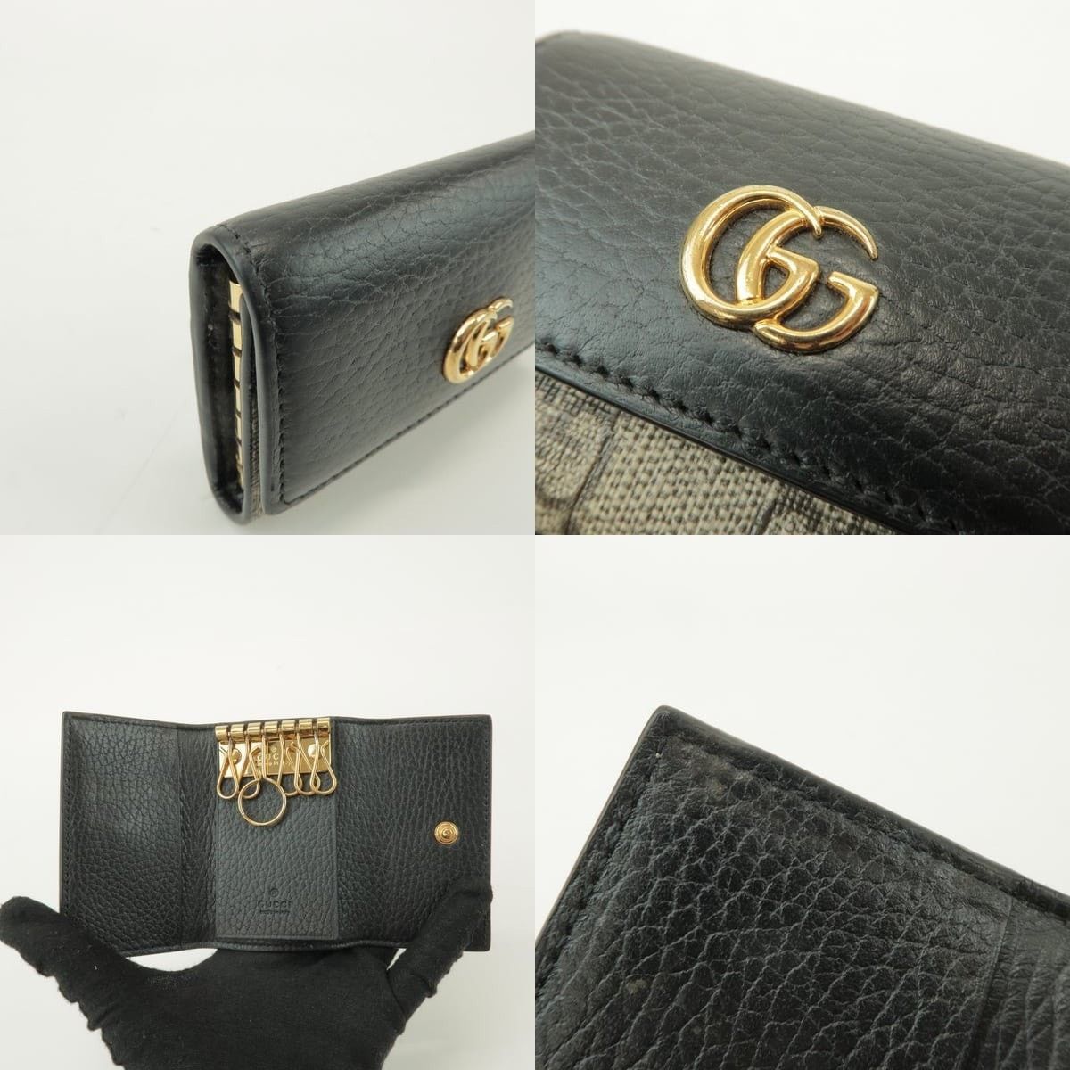 Gucci Gucci GG Marmont GG Supreme 6 Rings Key Case Coated Canvas Size ONE SIZE - 5 Thumbnail