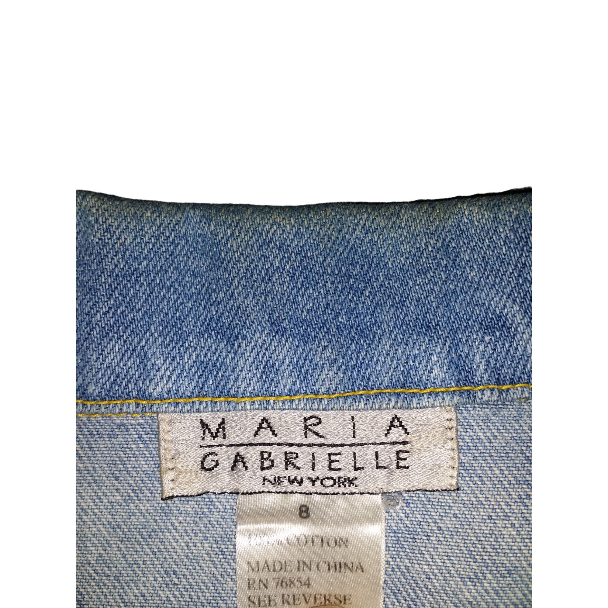 Other Vintage Maria Gabrielle New York Denim Jacket Women Sz 8 Fra Size M / US 6-8 / IT 42-44 - 7 Thumbnail