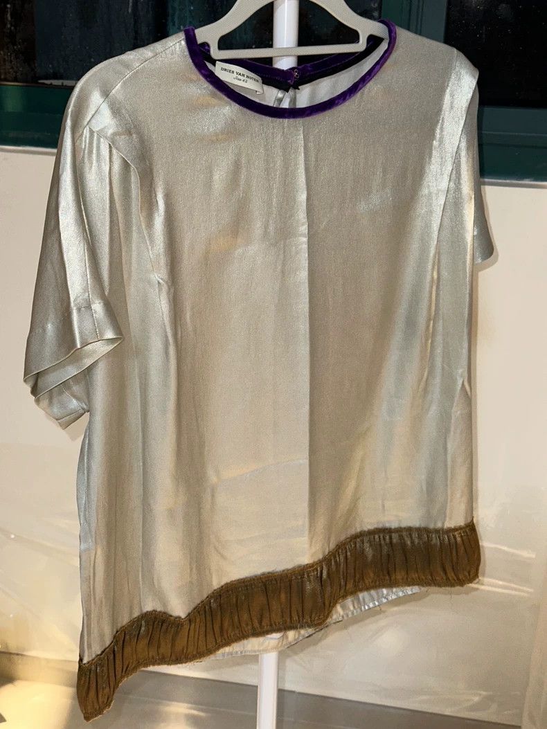 Dries Van Noten Dries Van Noten size:42 A beautiful white silk short-sleev Size M / US 6-8 / IT 42-44 - 3 Thumbnail
