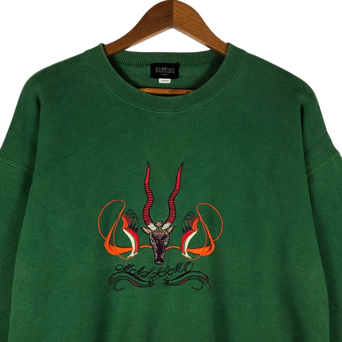 Vintage MASSIMO Uomo Nice Embroidery Logo Sweatshirt Size US L / EU 52-54 / 3 - 2 Thumbnail