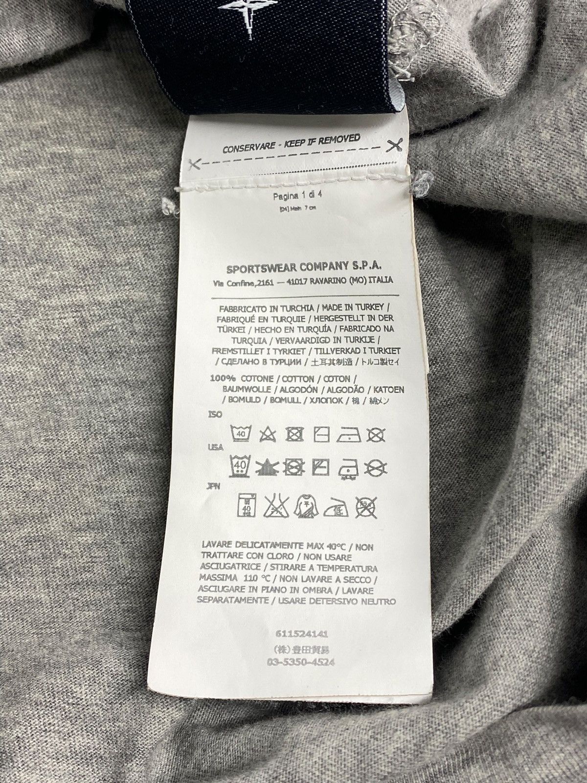 Stone Island STONE ISLAND PATCH TEE GREY ITALIAN STREETWEAR HEAT Size US S / EU 44-46 / 1 - 11 Thumbnail