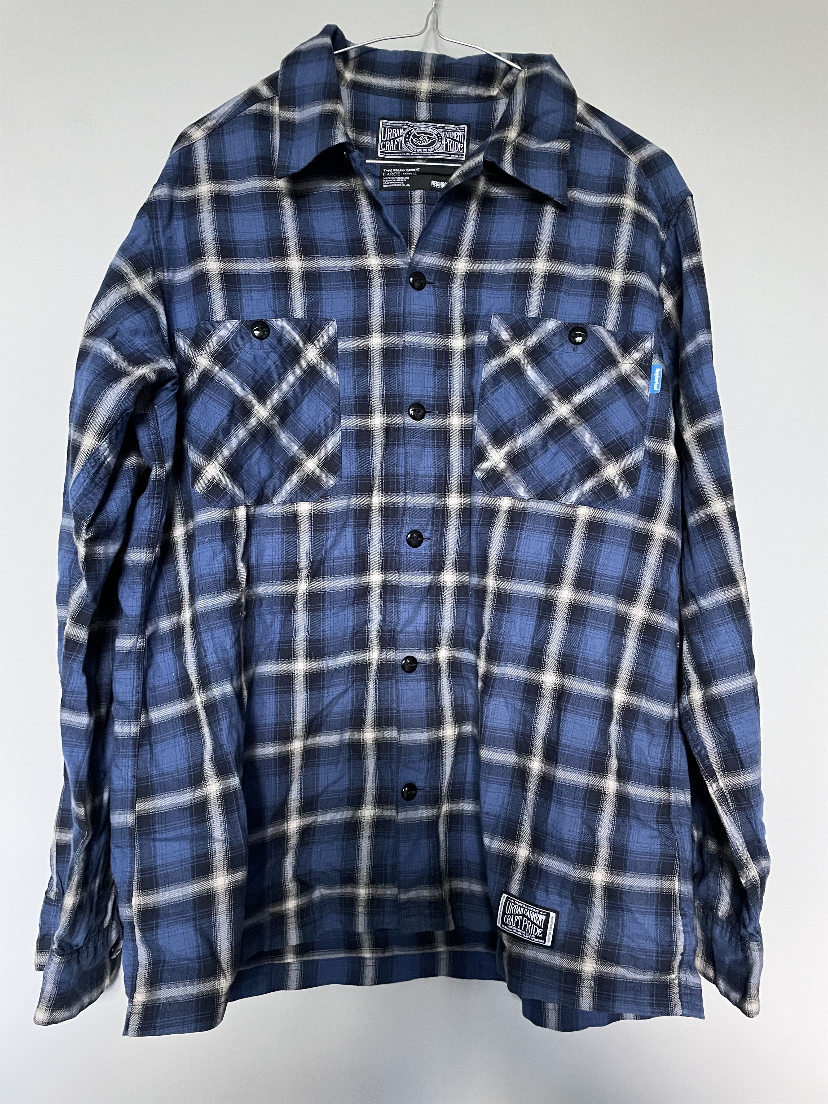Neighborhood Neighborhood Blue checked shirt Size US L / EU 52-54 / 3 - 1 Thumbnail