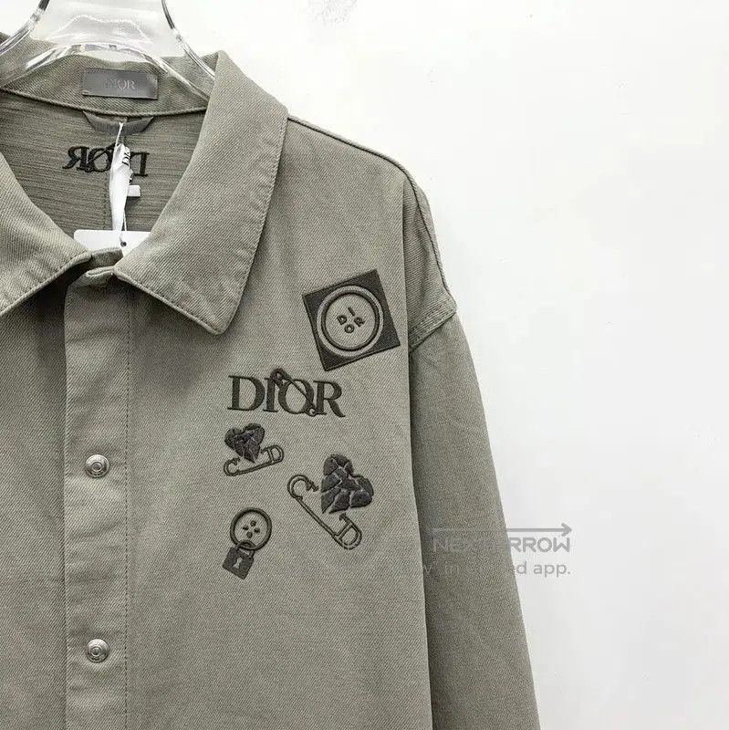 Dior Dior Gray Cotton Overshirt for Men . Size US XL / EU 56 / 4 - 2 Thumbnail