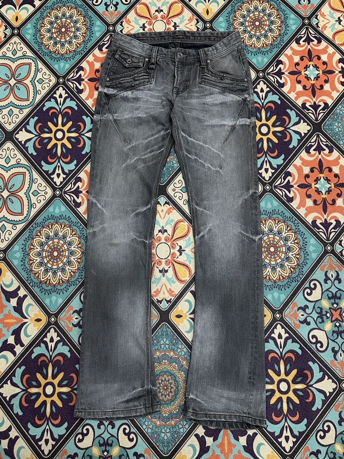 Nicole Club Nicole Club For Men Whiskers Flare Claw Mark Flare Jeans Size US 29 - 3 Thumbnail