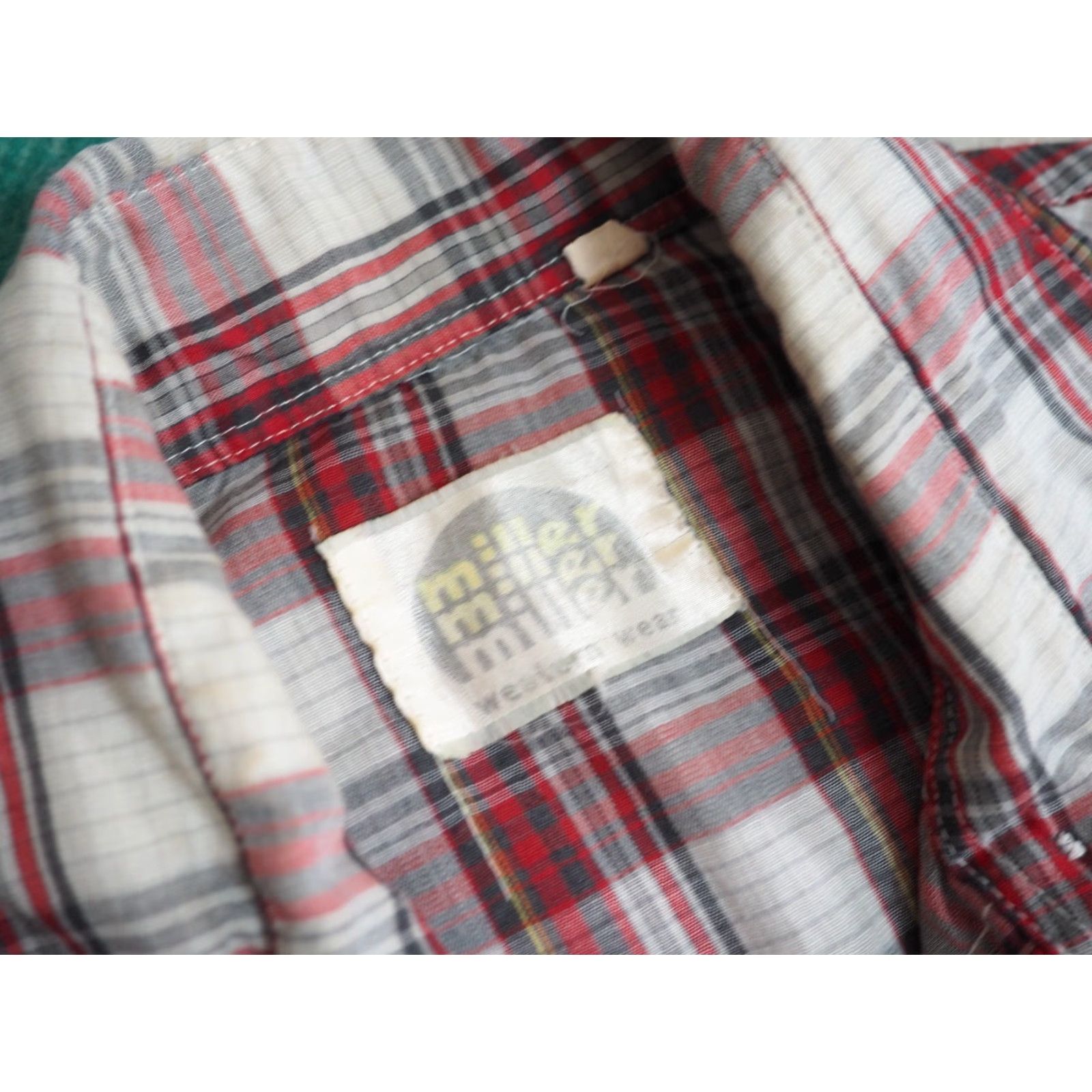 Vintage VTG Miller Western Shirt XS Red Plaid Pearl Snap Button 60s 70s Cowboy Rockabilly Cotton Long Sleeve Size US XS / EU 42 / 0 - 7 Thumbnail