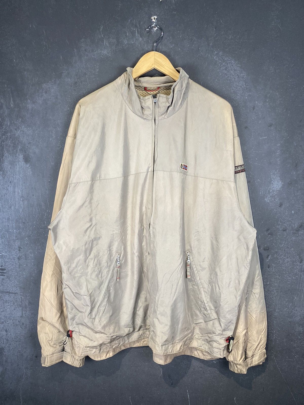 Napapijri Grail💥90s Napapijri Sunfaded Windbreaker Jacket Size US XXL / EU 58 / 5 - 2 Thumbnail
