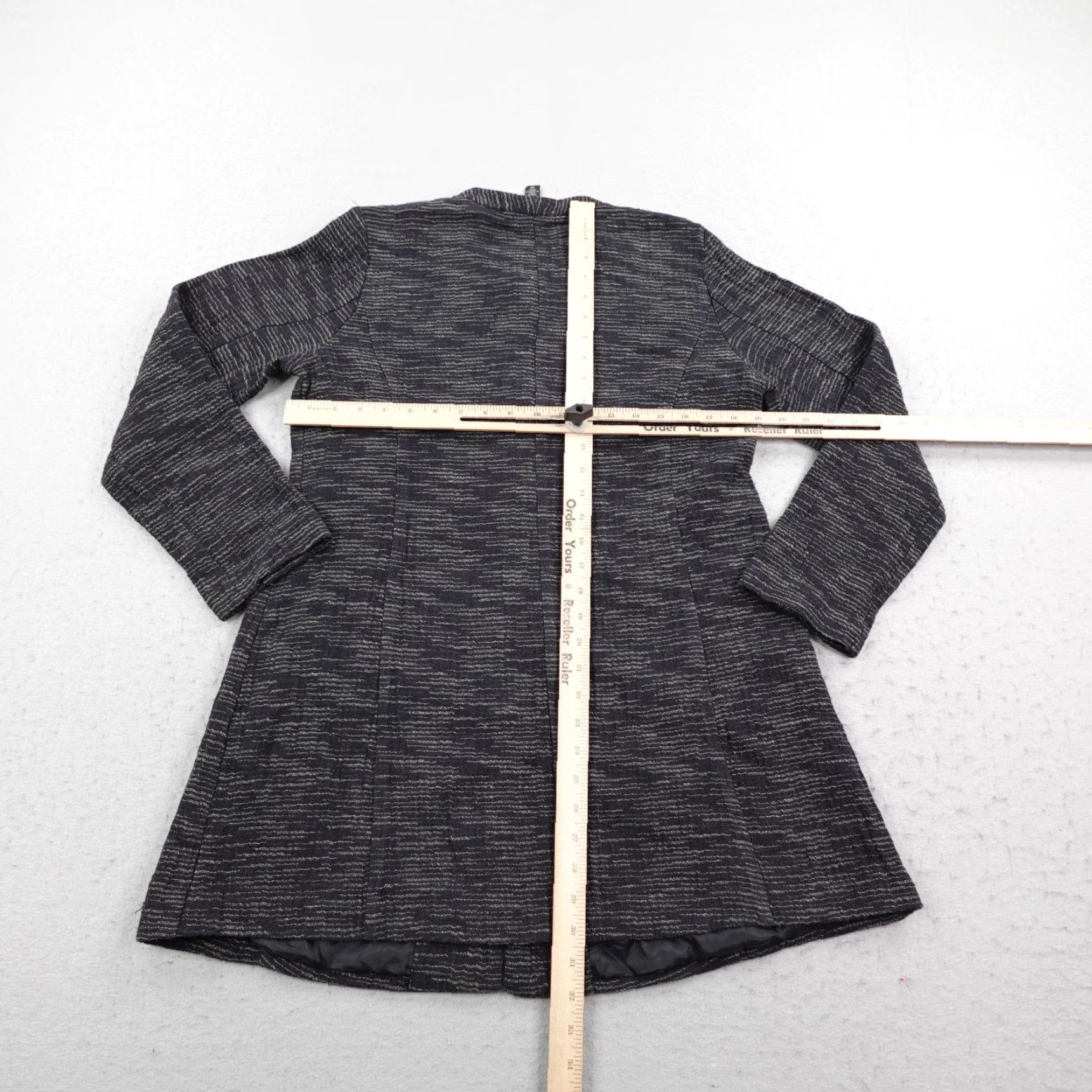 Eileen Fisher Eileen Fisher Jacket Womens Petite Medium Gray Heather Knit Coat Blazer Snap Up... Size M / US 6-8 / IT 42-44 - 5 Thumbnail
