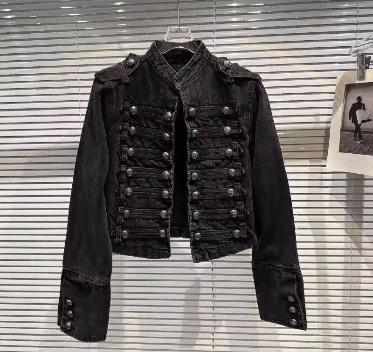 Japanese Brand Vintage Military-Inspired Denim Jacket – Bold, Structured Size US XL / EU 56 / 4 - 4 Thumbnail