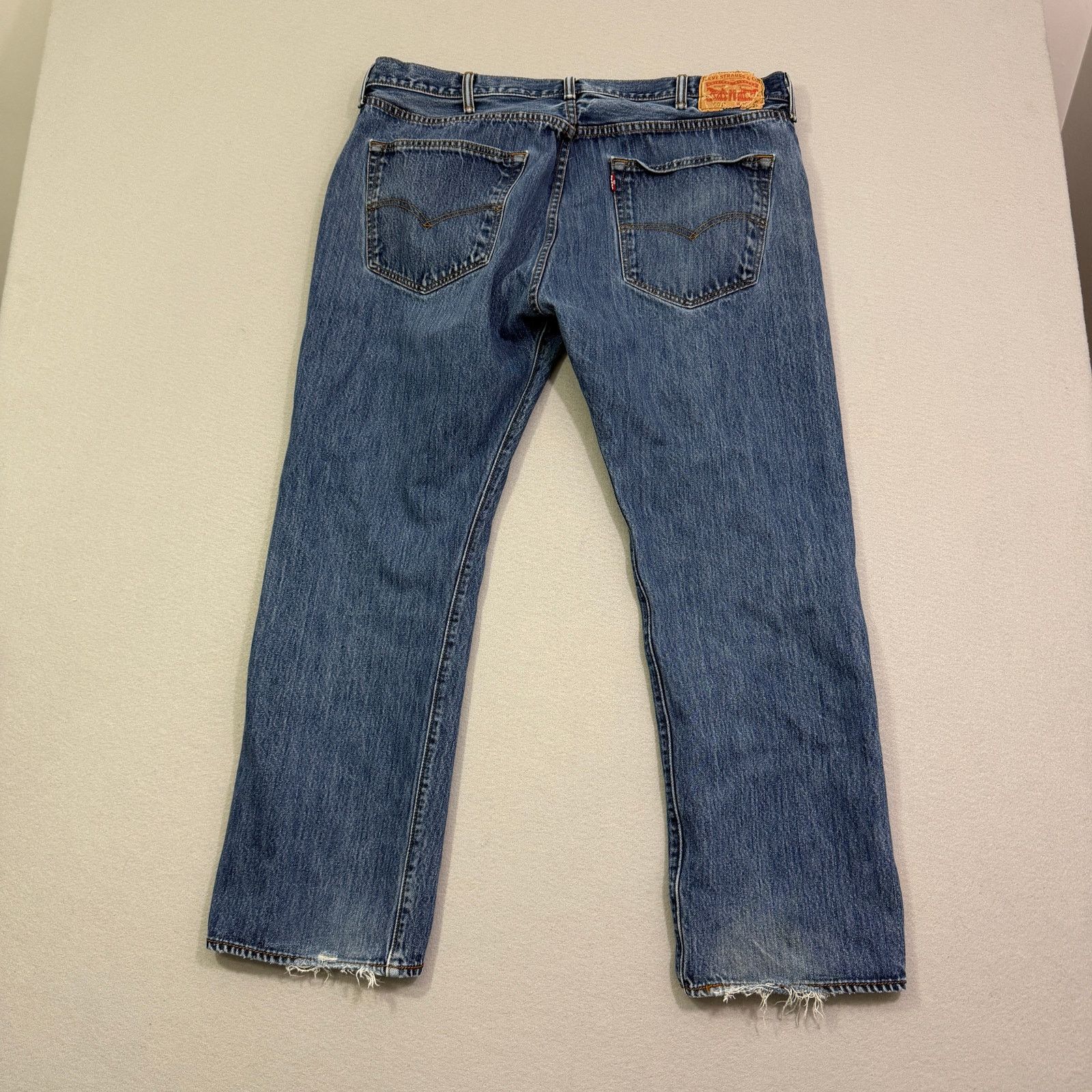 Levi's Levis 501 Jeans Men's 40x29 Blue Denim Faded Straight Leg Size US 40 / EU 56 - 7 Thumbnail
