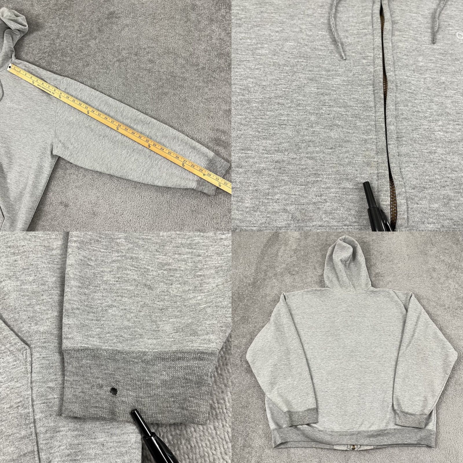 Carhartt VINTAGE Carhartt Hooded Sweatshirt Mens XL Gray K122 HGY Fleece Retro Skate Full Zip Y2K Size US XL / EU 56 / 4 - 8 Thumbnail