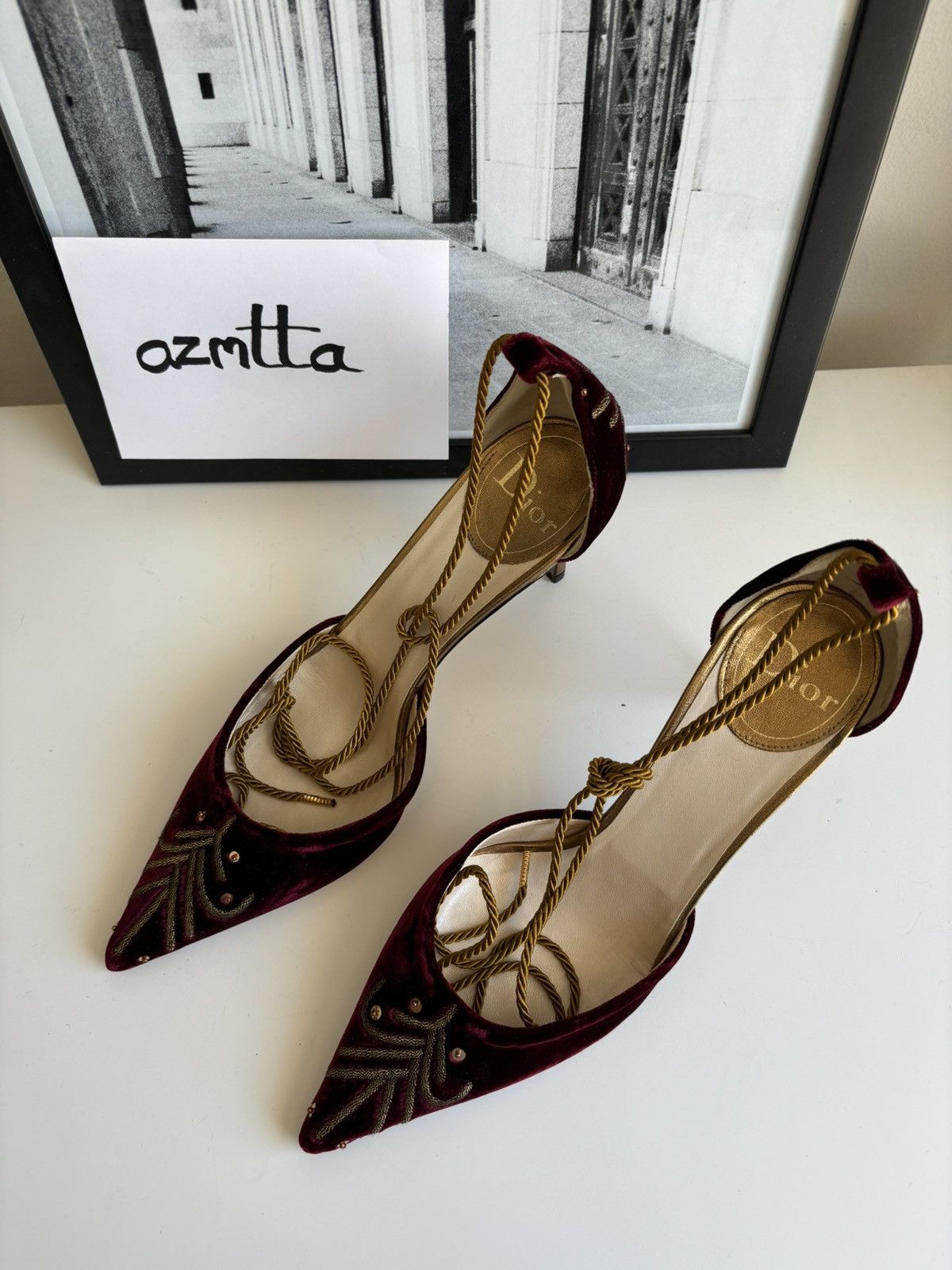 Dior Dior vintage velvet burgundy heels Size US 8.5 / IT 38.5 - 1 Thumbnail