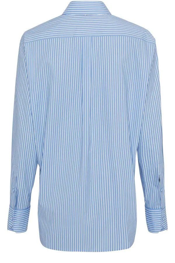 Valentino o1s22i1n0924 Striped Poplin Shirt in Blue Size S / US 4 / IT 40 - 2 Thumbnail