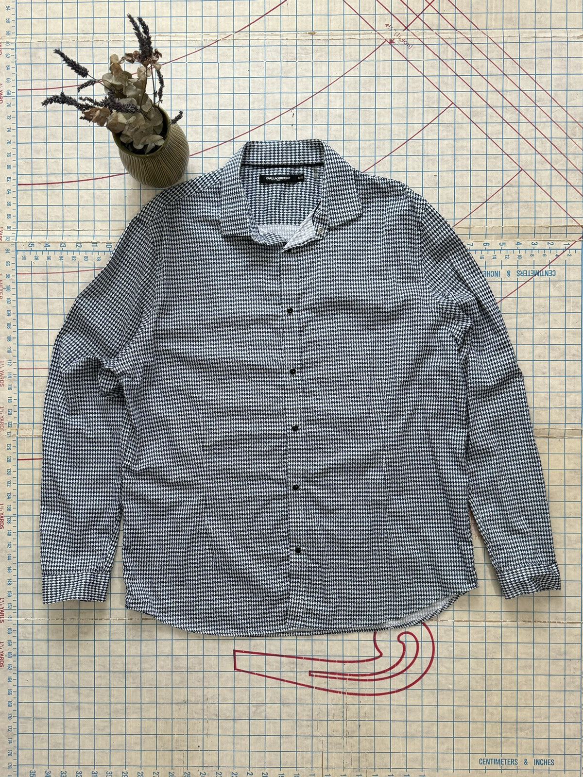 Karl Lagerfeld Karl Lagerfeld Pearl Snap Button Up Shirt Size XL Size US XL / EU 56 / 4 - 3 Thumbnail