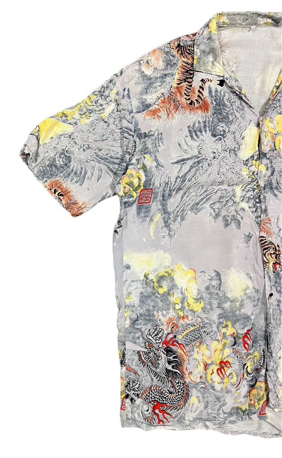 Japanese Brand Aloha hawaiian shirt fighting dragon &tiger shirt Size US M / EU 48-50 / 2 - 4 Thumbnail
