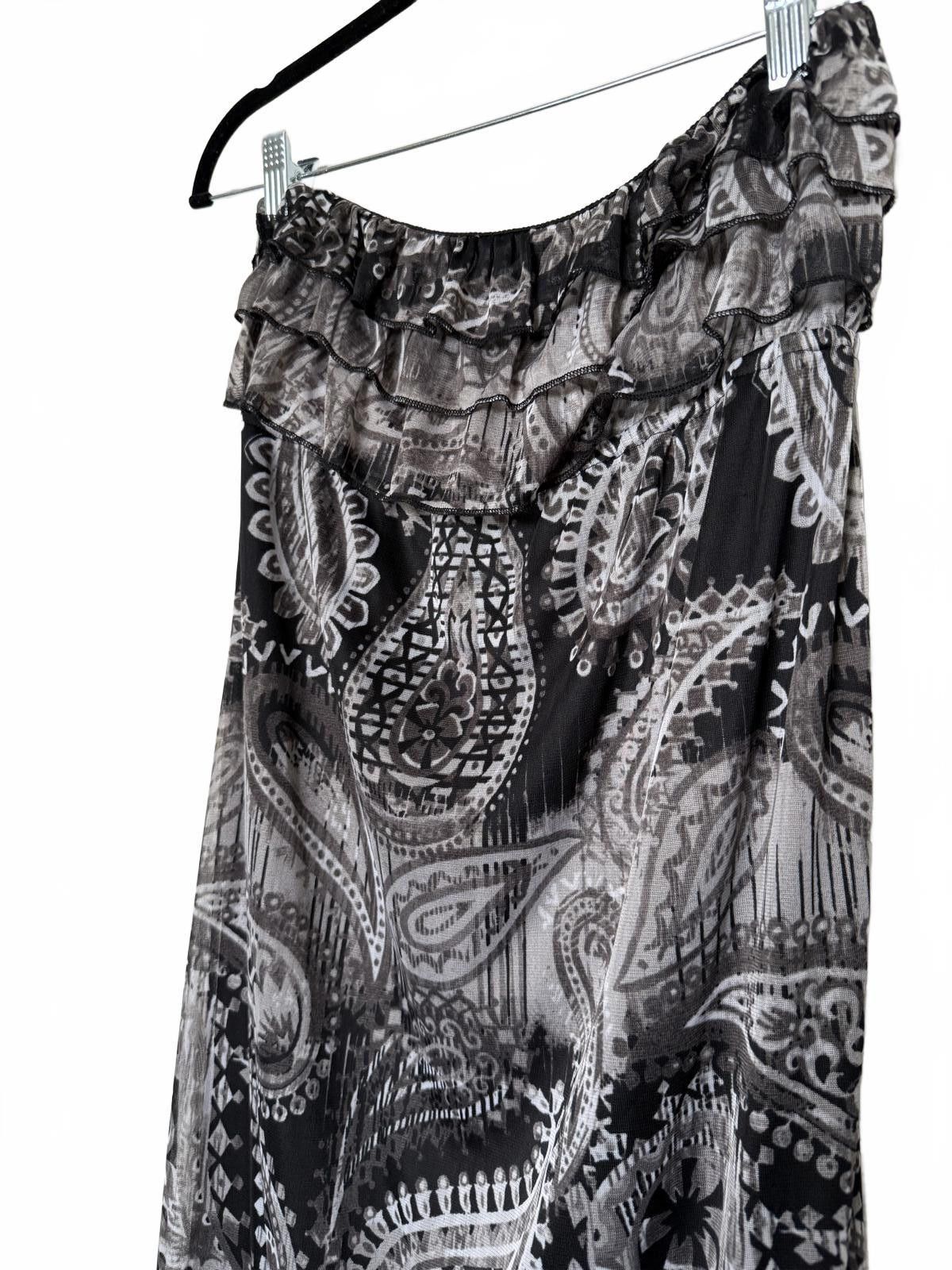 Designer Y2K Paisley Soft Grunge Sleeveless Long Maxi Dress Size L / US 10 / IT 46 - 1 Thumbnail