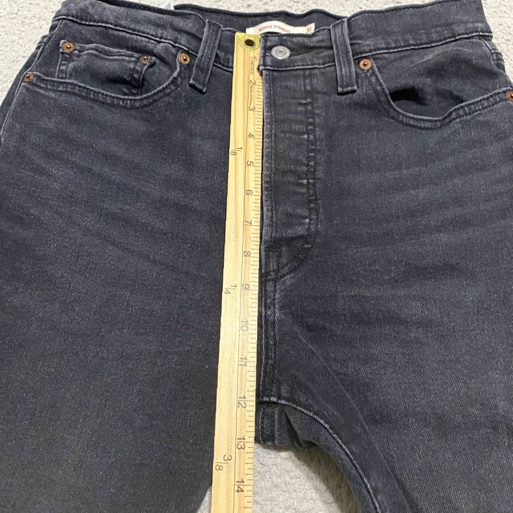 Levi's Levi's Jeans Womens 31 Gray Denim Wedgie Straight Button Fly Distressed Size 24" / US 00 / IT 34 - 4 Thumbnail