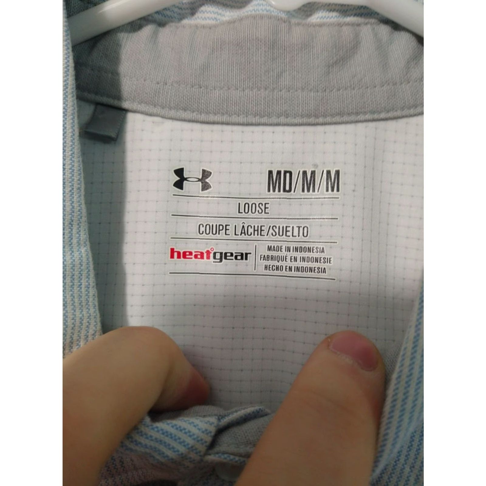 Under Armour Under Armour Shirt Mens Medium Blue Striped Performance Oxford Long Sleeve Size US M / EU 48-50 / 2 - 7 Thumbnail