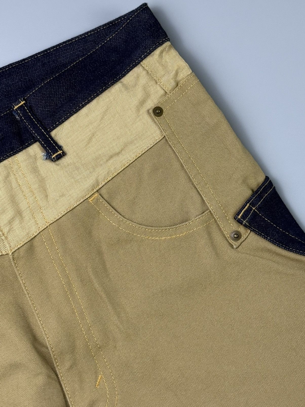 Junya Watanabe Junya Watanabe MAN - A/W18 - Reconstructed Denim Pants Size US 31 - 6 Thumbnail