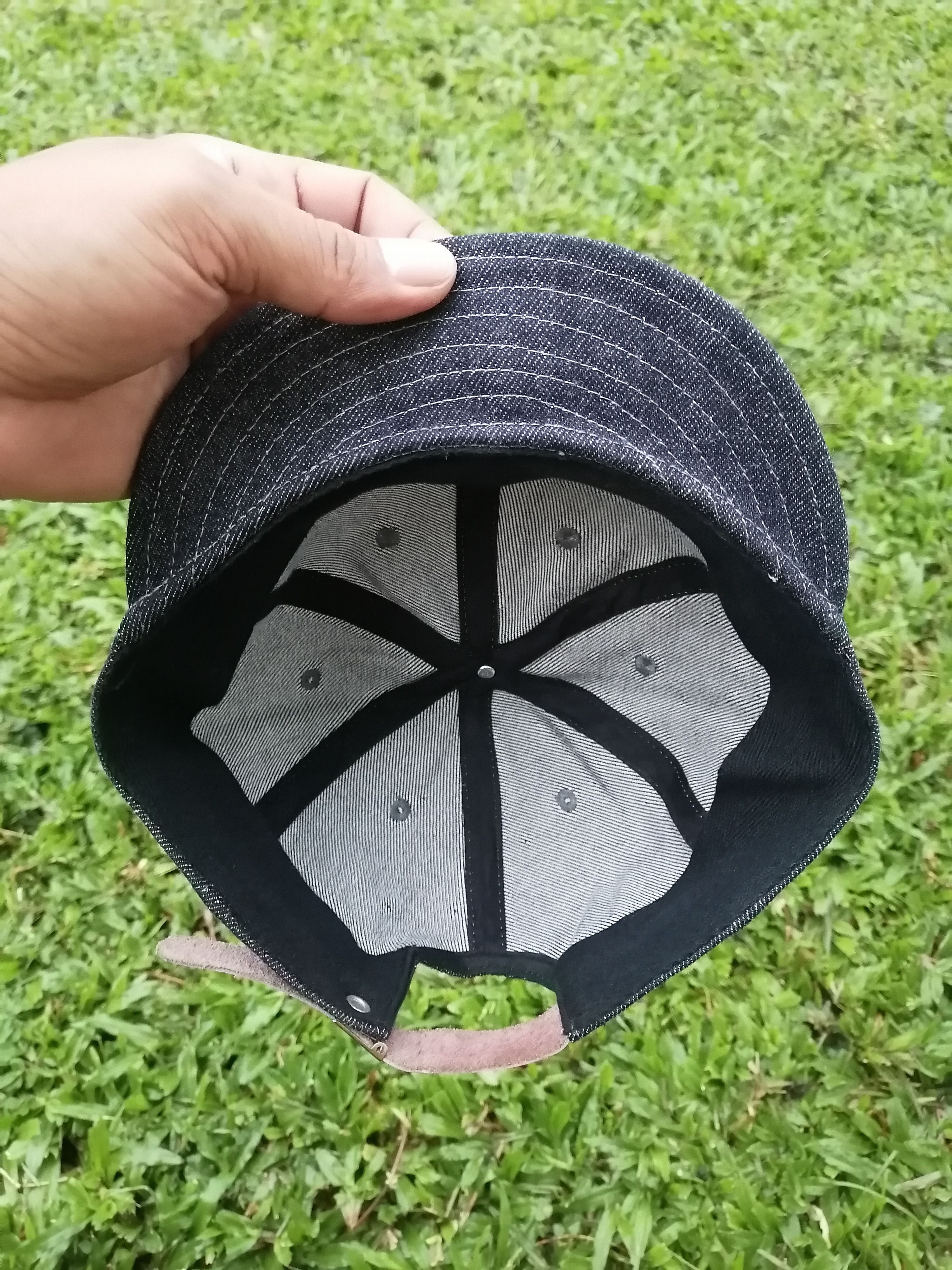 Japanese Brand Uncle Fu Denim Mechanic Cap Size ONE SIZE - 7 Thumbnail