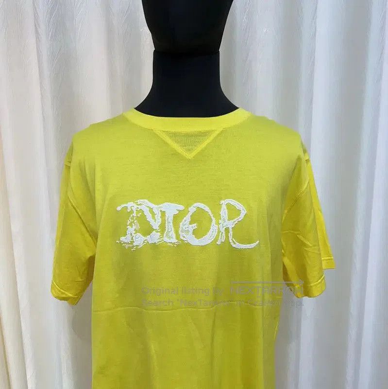 Dior Dior Men's Yellow Cotton T-Shirt . Size US XL / EU 56 / 4 - 3 Thumbnail