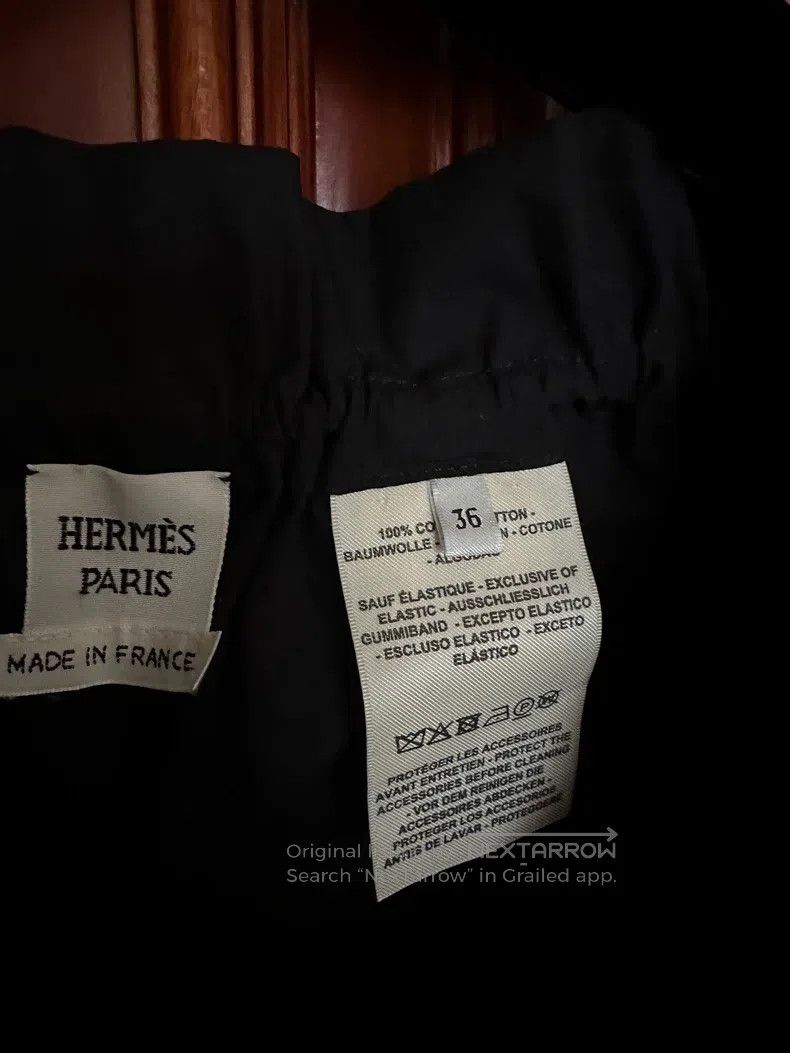 Hermes Hermes Black Leather Petal Shorts Size 26" / US 2 / IT 38 - 4 Thumbnail