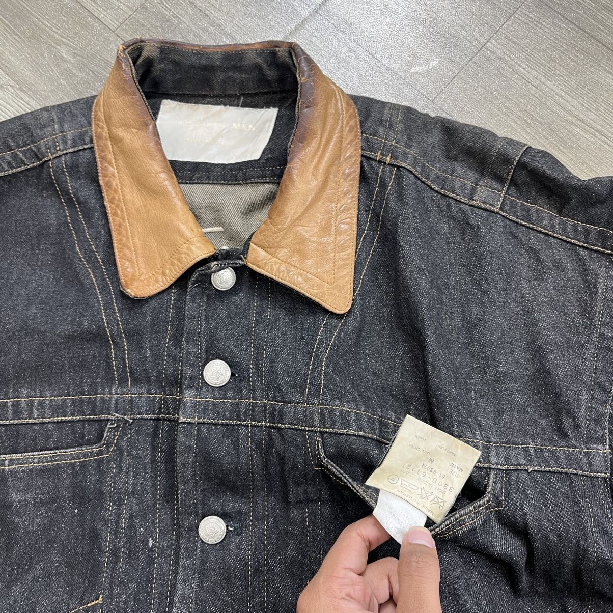 Japanese Brand 1999s Vintage Lautremont Men Embroidery Leather Denim Jacket Size US L / EU 52-54 / 3 - 13 Thumbnail