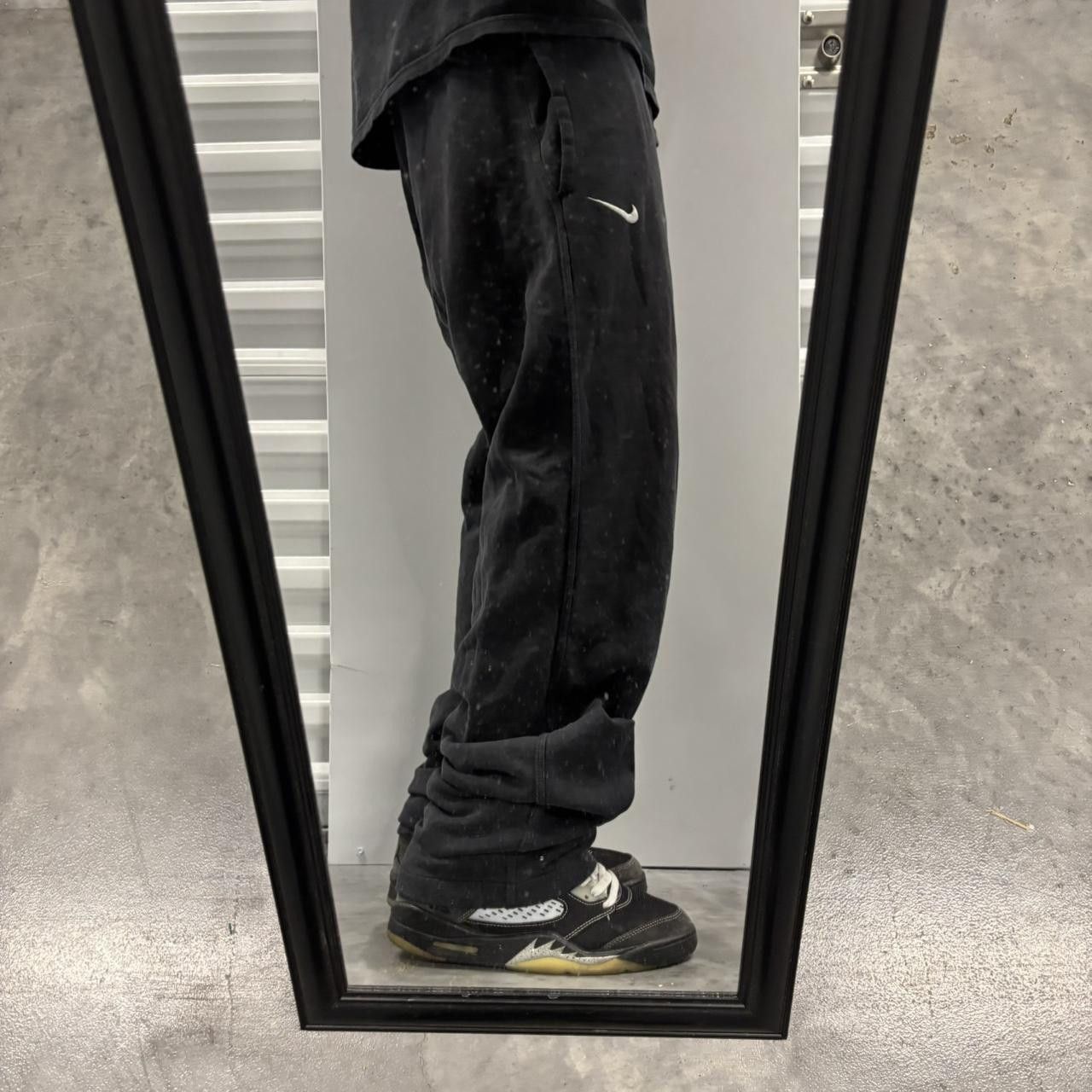 Nike × Vintage Crazy Vintage Y2K/2000s Baggy Black Nike Swoosh Skater Essential Sweatpants! Size US 32 / EU 48 - 2 Thumbnail