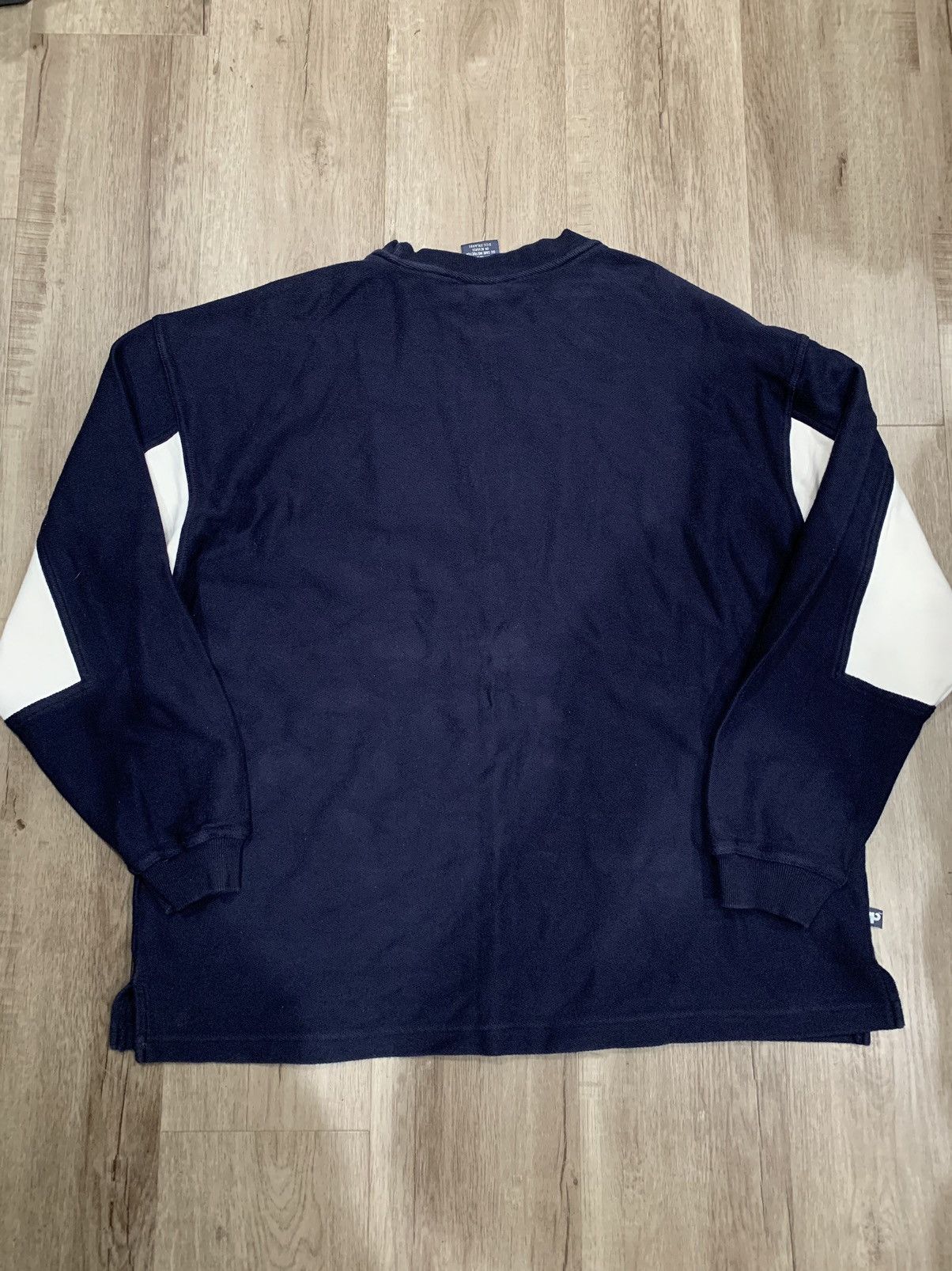 Marc Buchanan Vintage Pelle Pelle Logo Sweater Navy Size US XXL / EU 58 / 5 - 4 Thumbnail