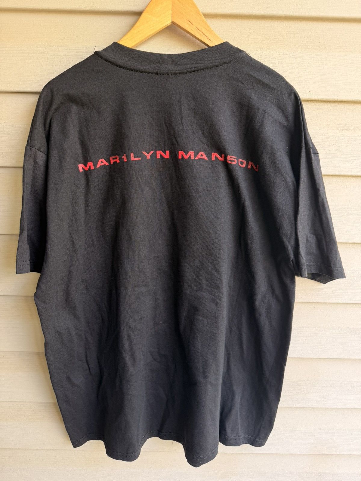 Marilyn Manson Vintage Marilyn Manson God Is In The TV Tee 1998 XL Black Size US XL / EU 56 / 4 - 2 Thumbnail