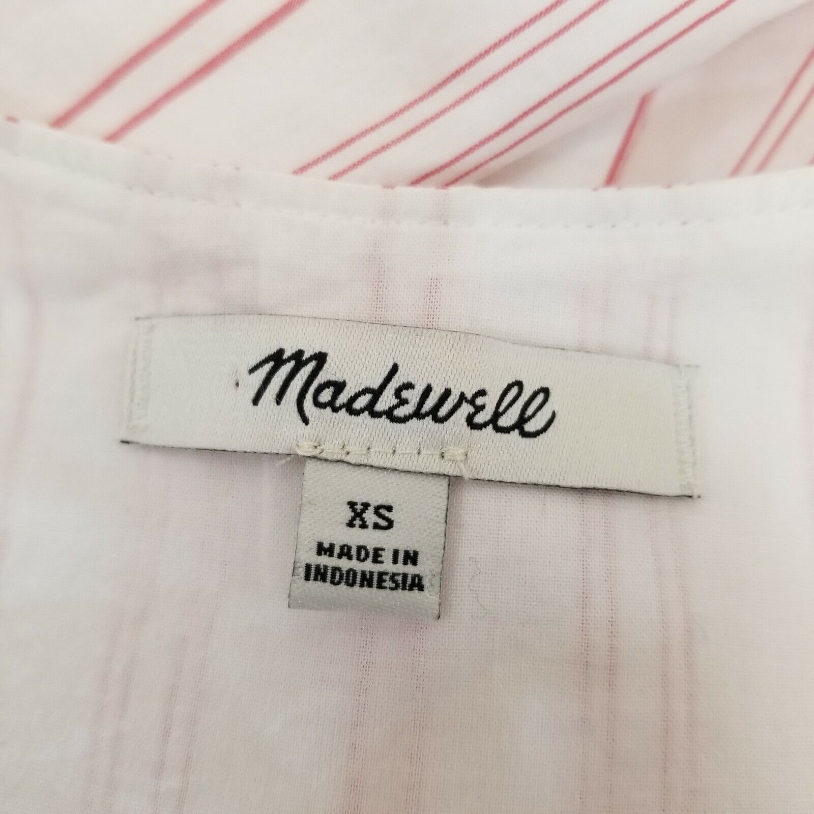 Madewell Madewell XS Dress Cold Shoulder Pink White Striped Shift Ros Size XS / US 0-2 / IT 36-38 - 5 Thumbnail