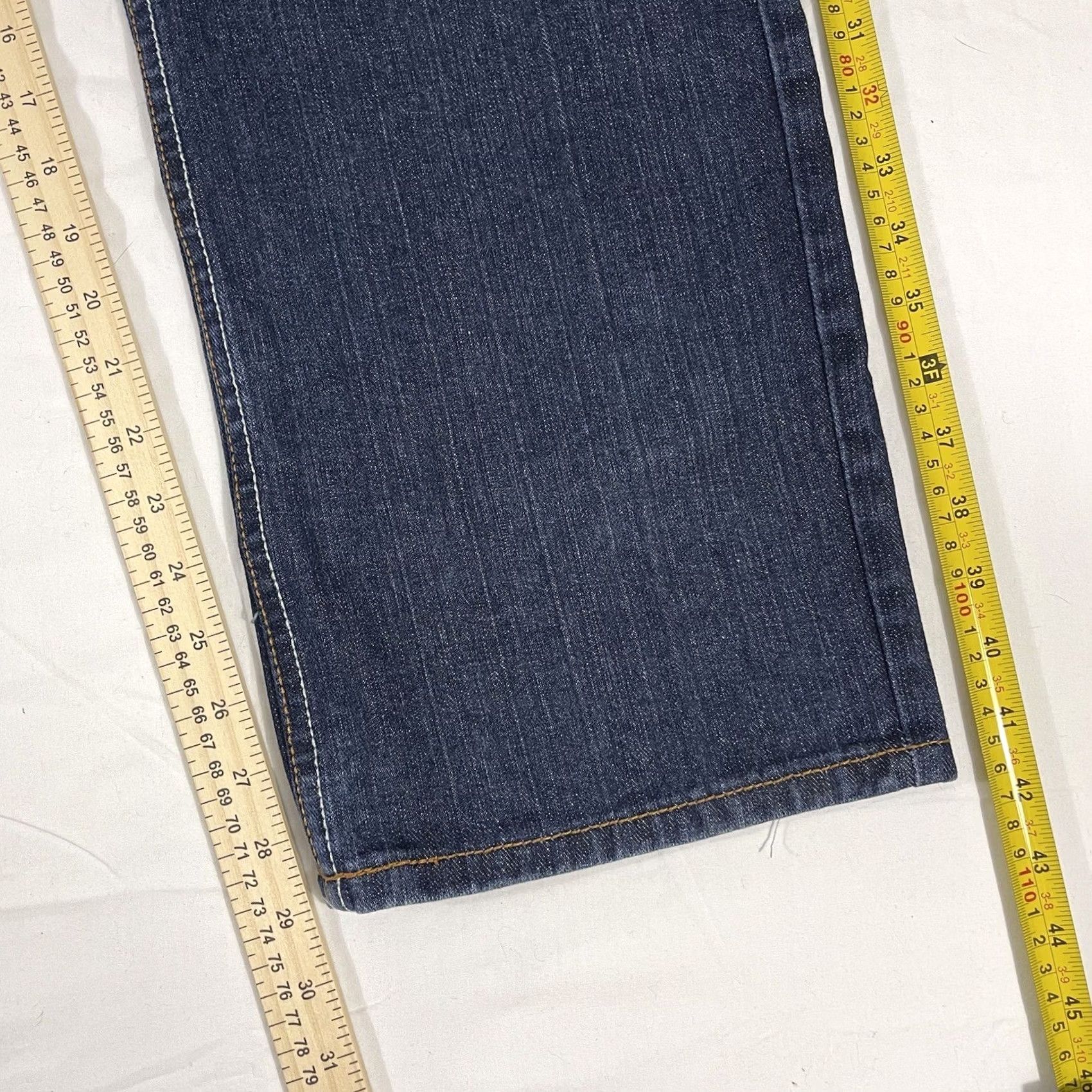 Vintage VINTAGE Makaveli Jeans Denim 90s Hip Hop Tupac Embroidered Baggy 36 Mens Jeans Blue High Rise 5-Pocket Straight Relaxed 82% Cotton 18% Polyester Size US 36 / EU 52 - 3 Thumbnail