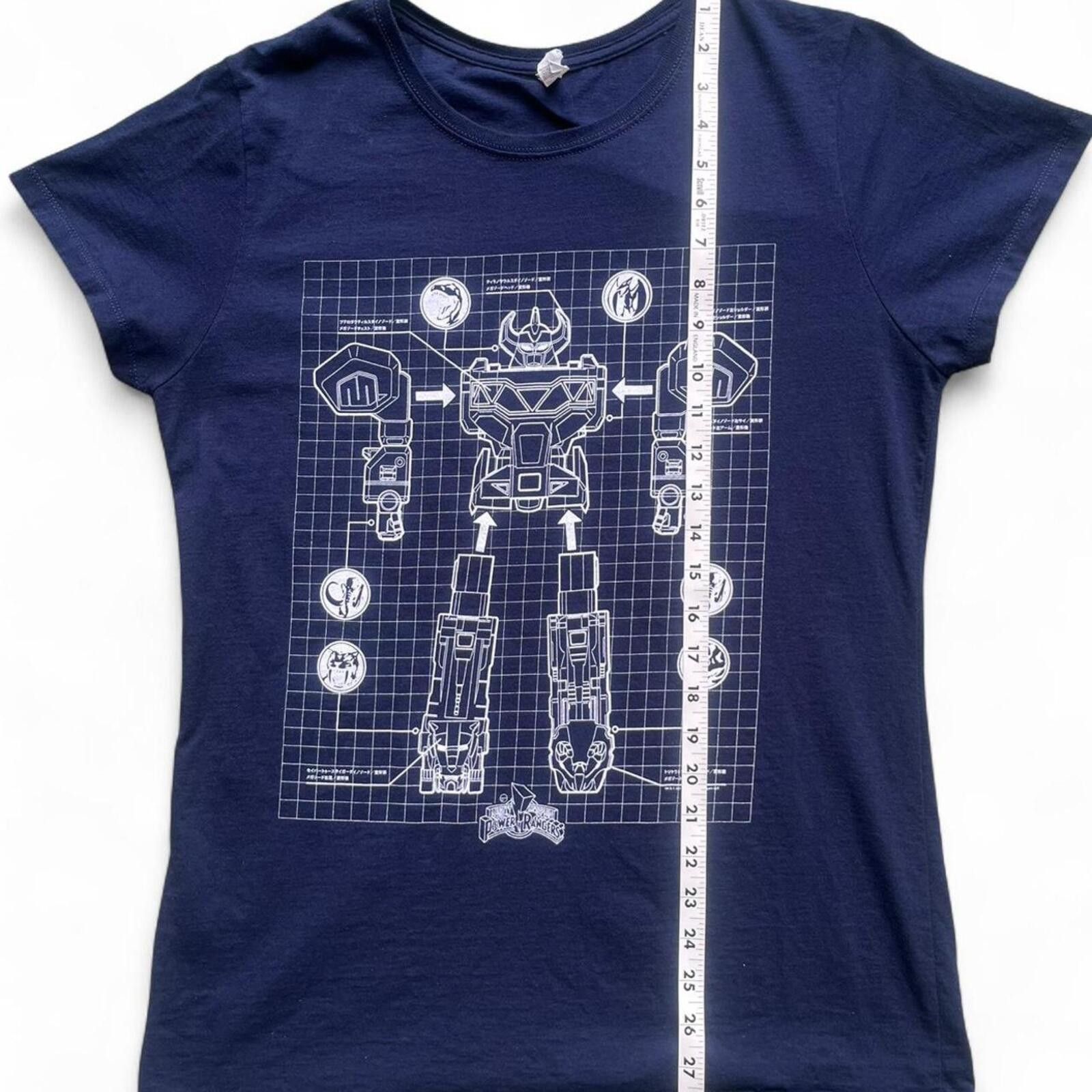 Other Women’s Power Rangers Megazord Schematic Graphic T-Shirt 2XL Size L / US 10 / IT 46 - 5 Thumbnail