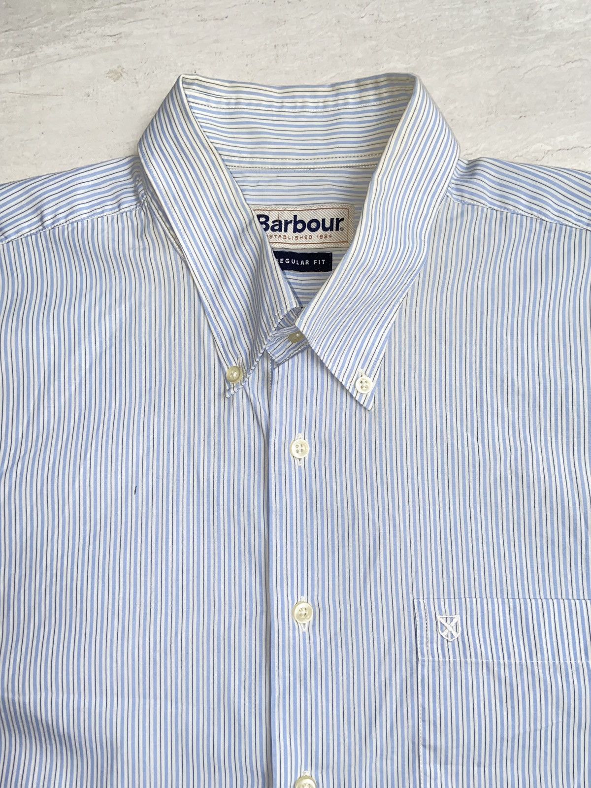 Barbour BARBOUR Blue Striped Shirt Size US XL / EU 56 / 4 - 10 Thumbnail