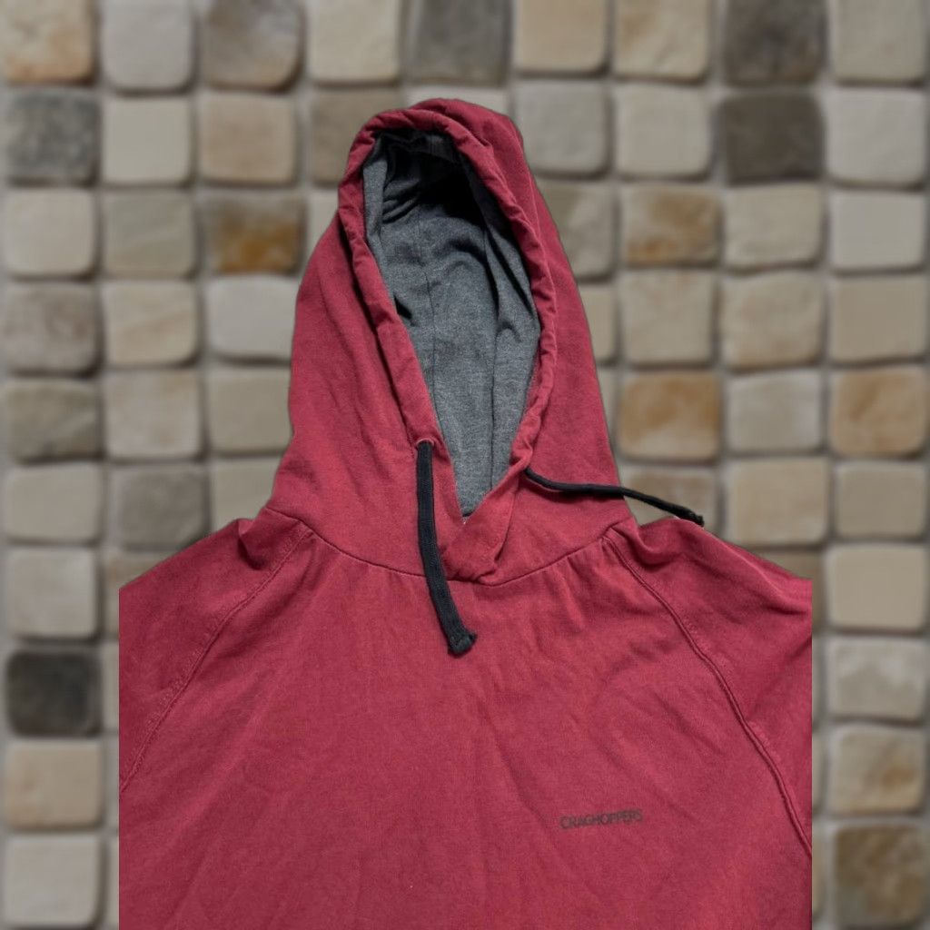 Vintage Craghoppers Hoodie Mens Large Red Cotton Blend Pullover Size US L / EU 52-54 / 3 - 1 Thumbnail