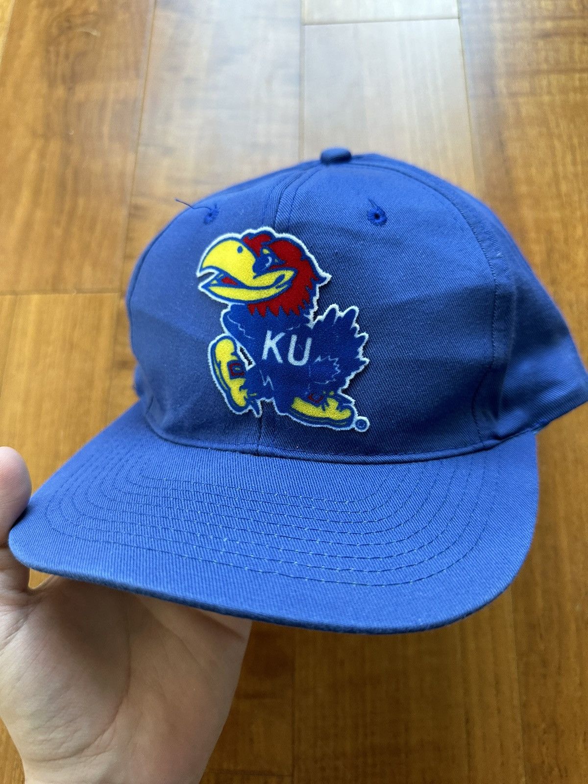 Vintage Vintage 90s Kansas City Jayhawks Plain Logo Snapback Size ONE SIZE - 3 Thumbnail