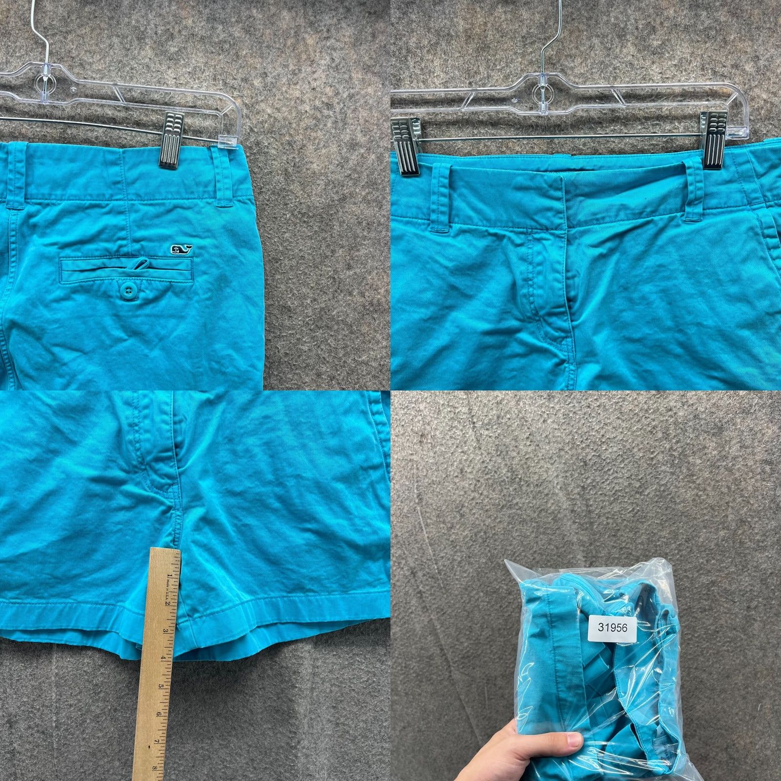 Vineyard Vines Vineyard Vines Shorts Womens 6 Light Blue Chino Flat Front Cotton Canvas Short, Regular Rise, 34 in Waist, Blue, 6, Chino, Casual Size 28" / US 6 / IT 42 - 8 Thumbnail