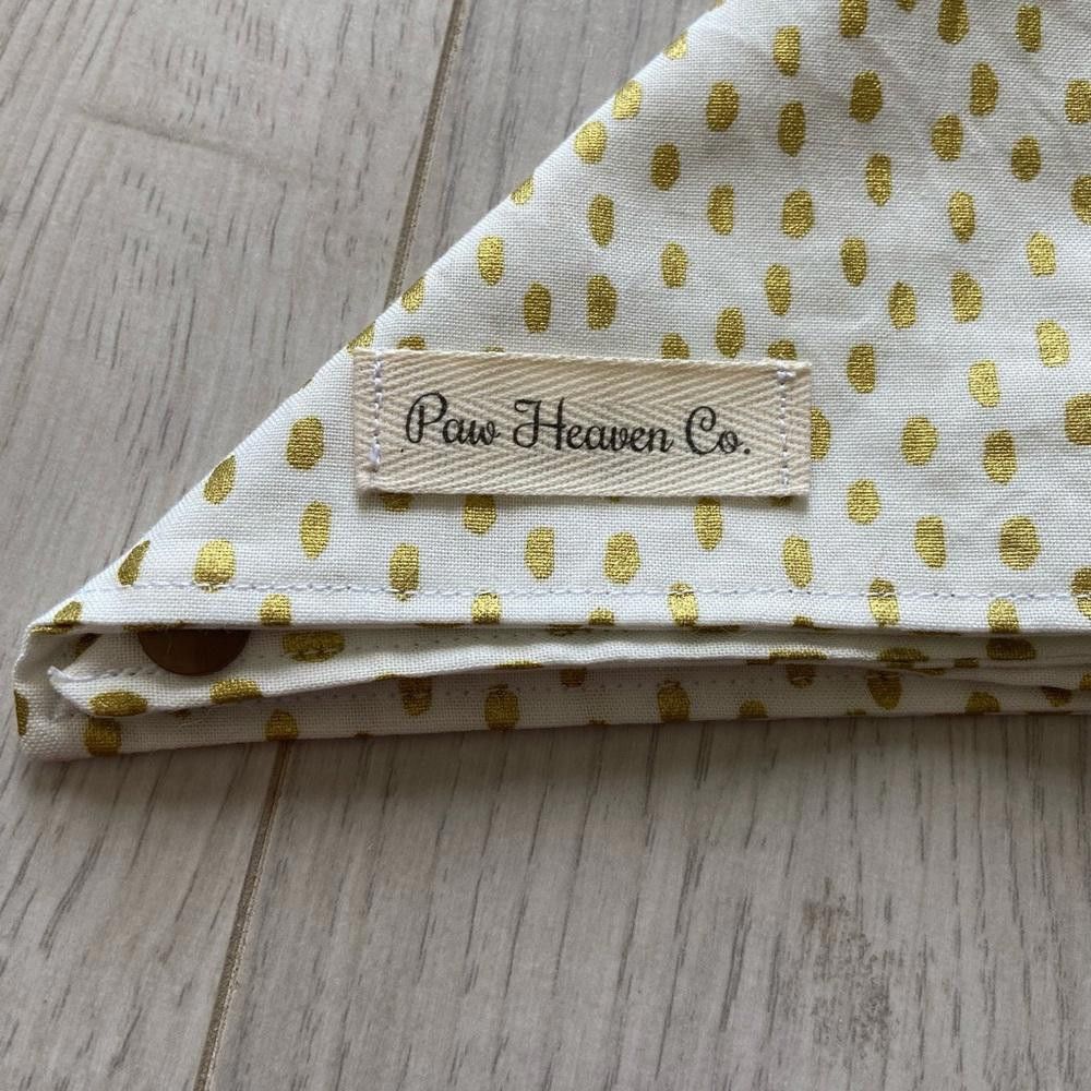 Designer Paw Heaven Co White Sparkle Polk Dot Bandana Size ONE SIZE - 3 Thumbnail