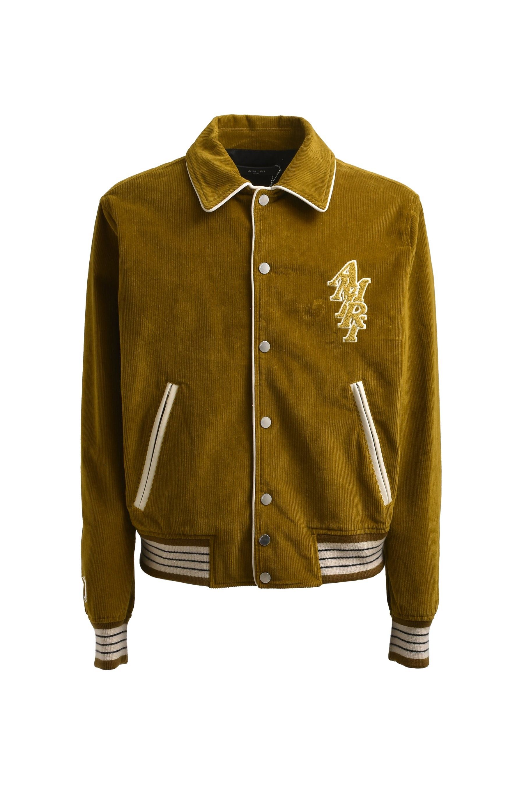 Amiri o1mle0725 Corduroy Teddy Jacket Chai Tea in Yellow Size US XL / EU 56 / 4 - 1 Thumbnail