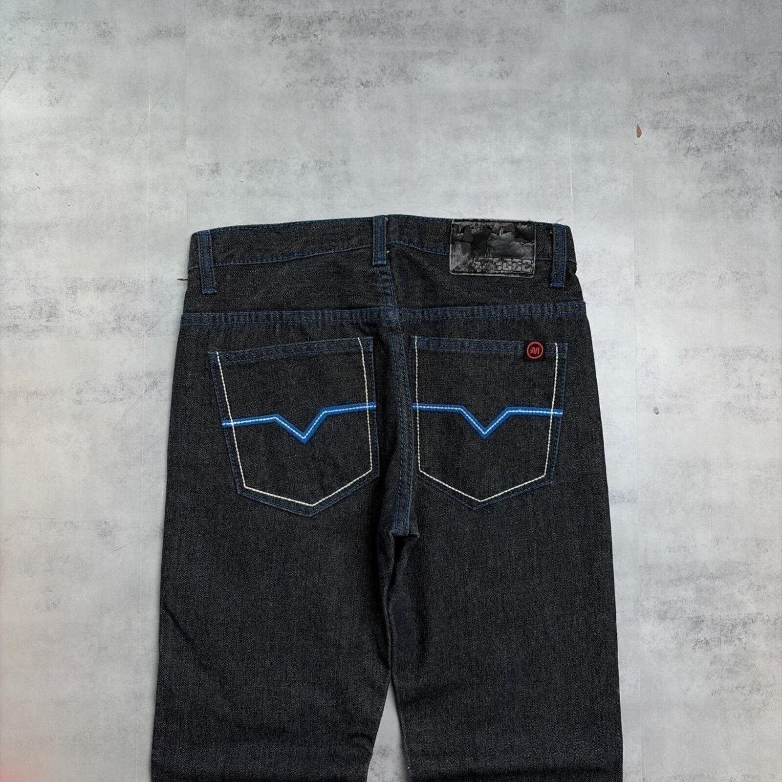 Other Y2K Black Mecca Grunge Loose Skater Denim Jeans Size 27" / US 4 / IT 40 - 2 Thumbnail