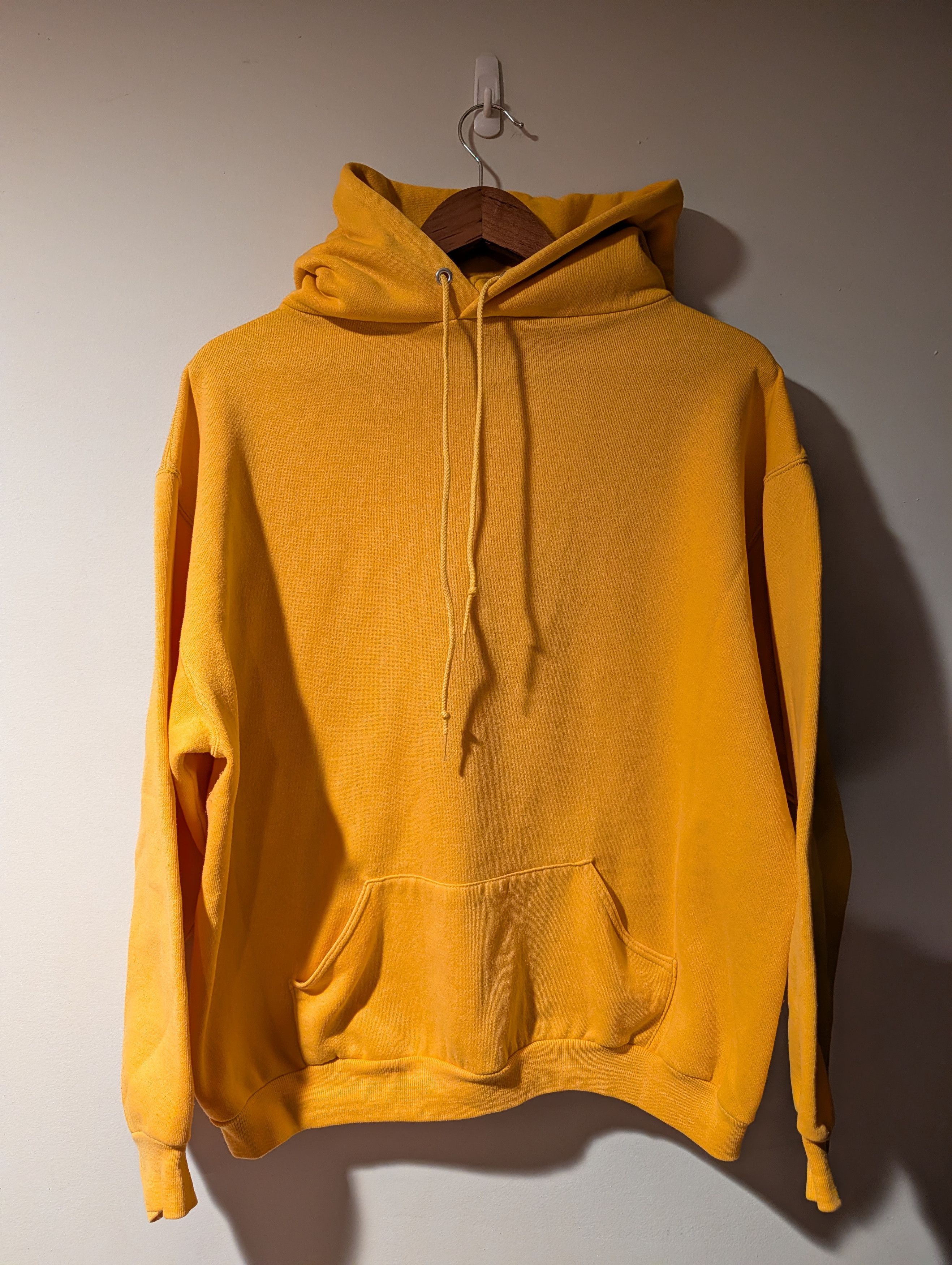 Russell Athletic Vintage 70s Russell Athletic Hoodie Sweatshirt Blank Yellow Size US XL / EU 56 / 4 - 1 Thumbnail