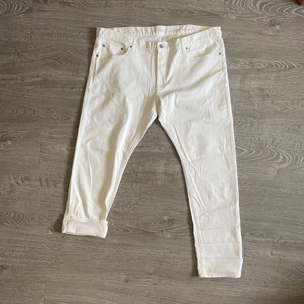 Uniqlo Uniqlo Slim Straight Selvedge Denim – Off-White 42x32 Size US 42 / EU 58 - 2 Thumbnail