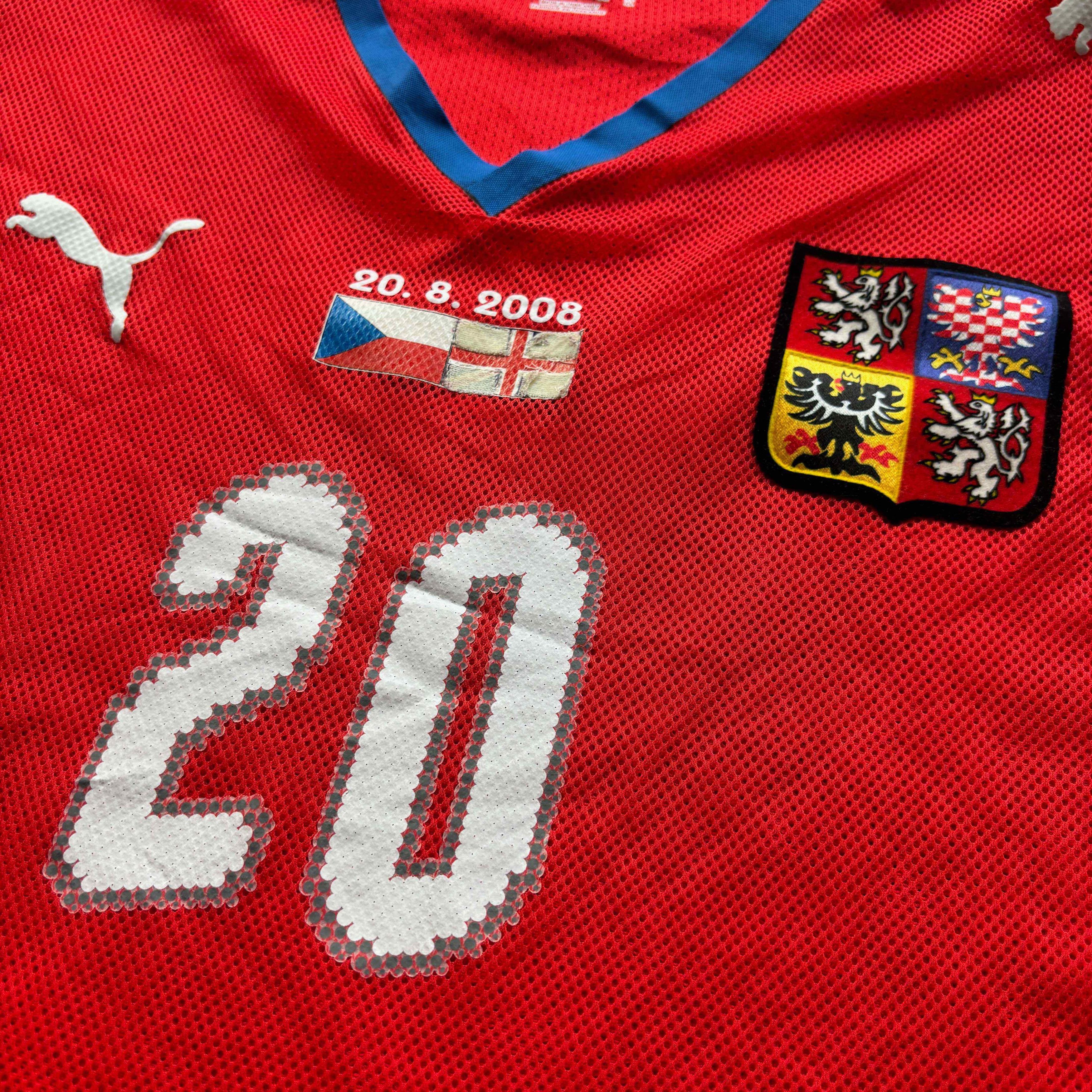 Puma MATCH WORN Czech Republic 2008 Plasil football jersey XL Size US XL / EU 56 / 4 - 3 Thumbnail
