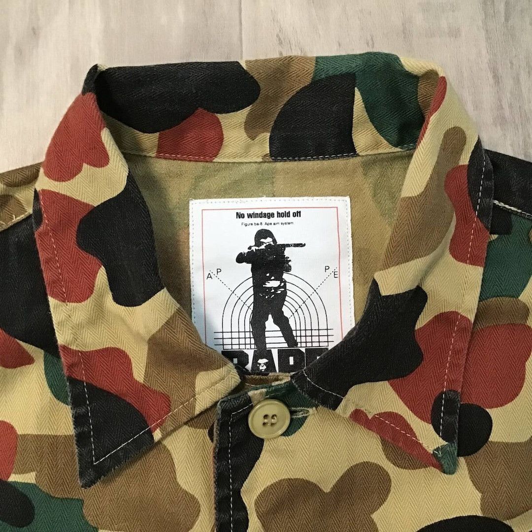 Bape 🔥Vintage🔥 BAPE Apeman Camo Military Shirt a bathing ape NIGO Size US M / EU 48-50 / 2 - 6 Thumbnail