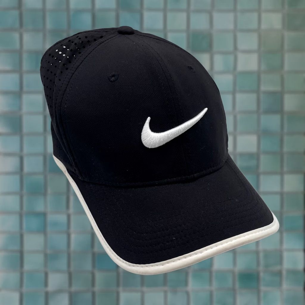 Nike Nike Hat Cap Black White Dri Fit Classic 99 Performance Running Mens Size ONE SIZE - 1 Thumbnail