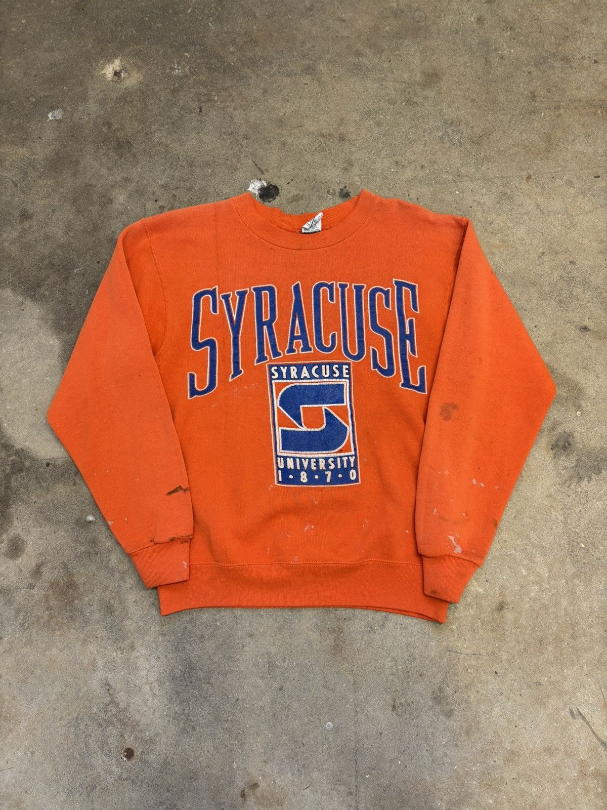 Vintage Vintage 90’s Syracuse University Sweatshirt Size US M / EU 48-50 / 2 - 1 Thumbnail
