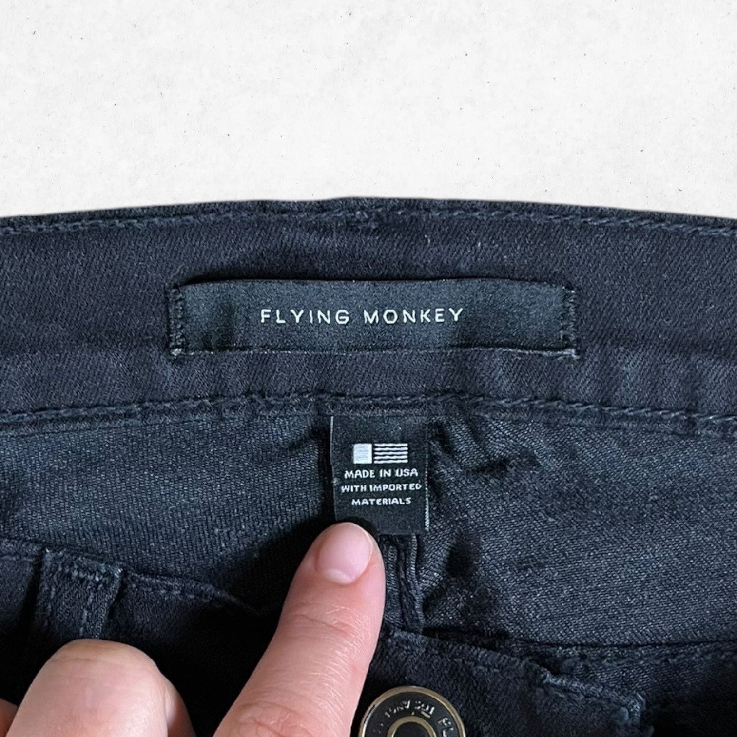 Other Flying Monkey Black Jeans Women's 28" No Tag Distressed Size 28" / US 6 / IT 42 - 3 Thumbnail