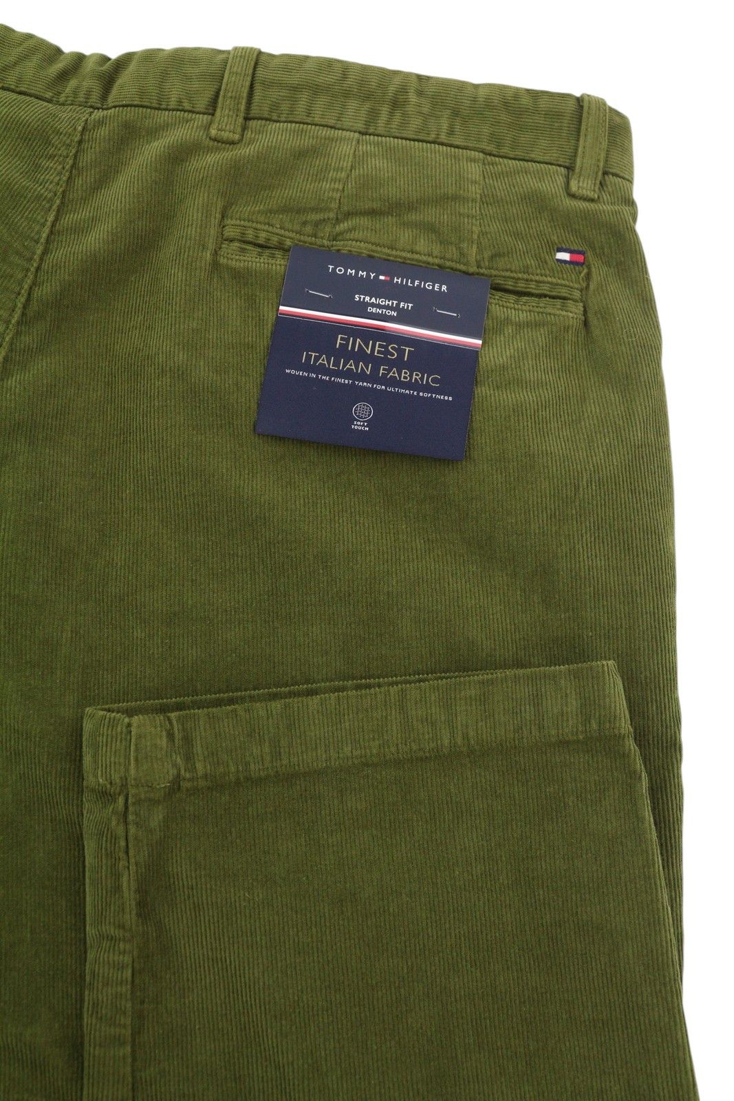 Tommy Hilfiger DENTON CHINO STRETCH W38/L34 Green Corduroy 85019 Size US 38 / EU 54 - 5 Thumbnail