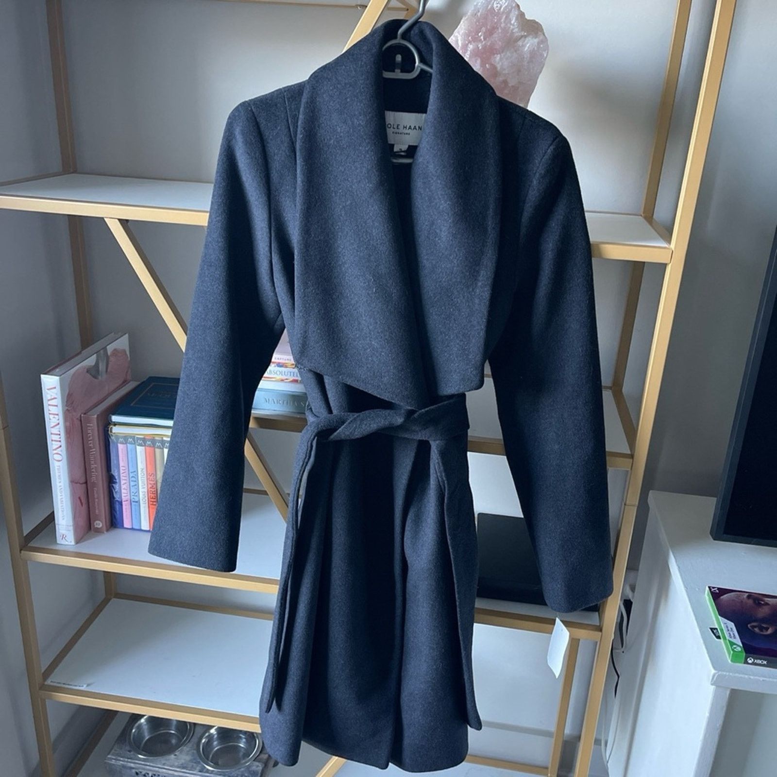 Cole Haan Cole Haan Women's Belted Wrap Coat - Size: 10 Size L / US 10 / IT 46 - 7 Thumbnail