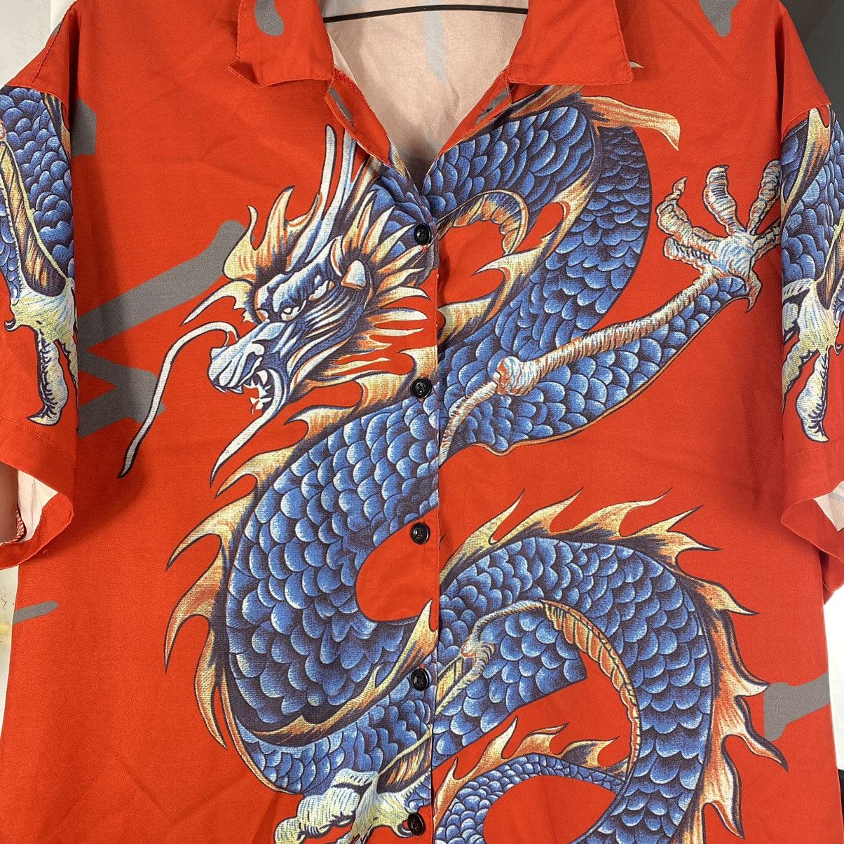 Japanese Brand VINTAGE JAPANESE TRADITIONAL DRAGONS RED SHIRT Size US L / EU 52-54 / 3 - 3 Thumbnail